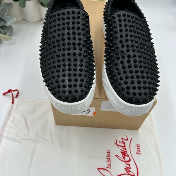 Men\'s Christian Louboutin roller boat slip on sneakers size 44 made in Italy main image 7